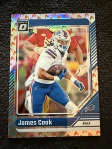 2024 Donruss Optic James Cook FIRE Holo Emoji SP Buffalo Bills #20 - Picture 1 of 2