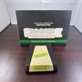 Frogger II 2 : Threeedeep W / MANUAL Colecovision Parker Brothers Cart Coleco#ML