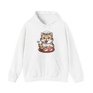 Sushi Katze Hoodie - süßes Katzenliebhaber Sweatshirt, lustiges Geschenk für Tierbesitzer,  - Bild 1 von 41
