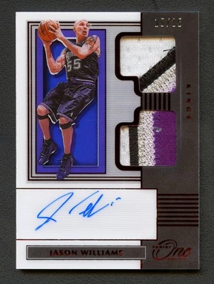 JASON WILLIAMS 2019 PANINI ONE DUAL SACRAMENTO KINGS PATCH AUTO AUTOGRAPH /25 - Image 1 of 2