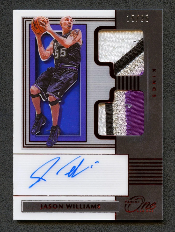 JASON WILLIAMS 2019 PANINI ONE DUAL SACRAMENTO KINGS PATCH AUTO AUTOGRAPH /25 - Image 1 of 2