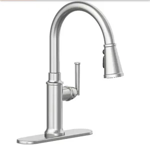 Oswell Single-Handle 3-Function Pull-Down Sprayer Kitchen Faucet in Stainless St - Picture 1 of 9