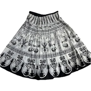 Apostrophe Size medium women’s midi skirt sequins Gypsy Black And White - Picture 1 of 15