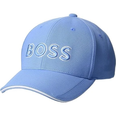 Nwt Hugo Boss Azul Claro Knitted-Piqué Seis Paneles Gorra con Logo Bordado - Imagen 1 de 4