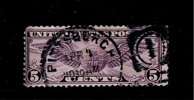 US Scott #C16, Single 1931 Air Mail 5c FVF Used - Image 1 of 1