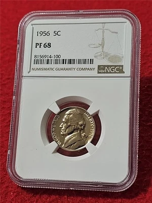 1956 Proof Jefferson Nickel    NGC PF 68                               #MF-T5983 - Image 1 of 2