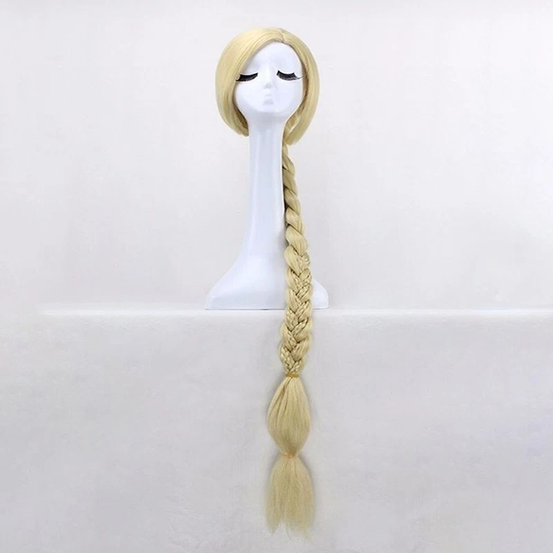 Peluca de fiesta con disfraces trenza rubia para disfraces princesa enredada Rapunzel + gorra peluca Foto 1 de 3