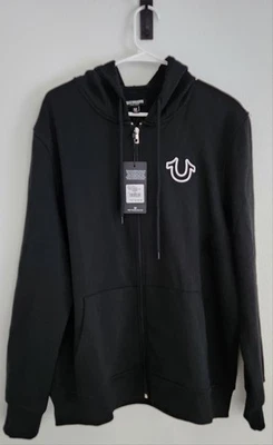 True Religion Buddha Logo Full Zip Sweatshirt Hoodie Size XL Black New $119 NWT - Image 1 of 4