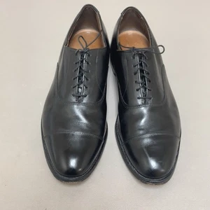Allen Edmonds Park Avenue Oxford Dress Shoes Men 8.5 D Black Leather Cap Toe - Picture 1 of 14