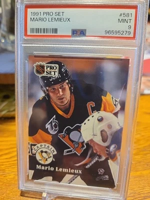 1991 Pro Set — Mario Lemieux — 7th Year — PSA 9 —  (all grades) - Image 1 of 3