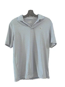 Vineyard Vines Shirt Boy's youth sz large 16 Blue Stripes Polo Golf performance - Picture 1 of 6