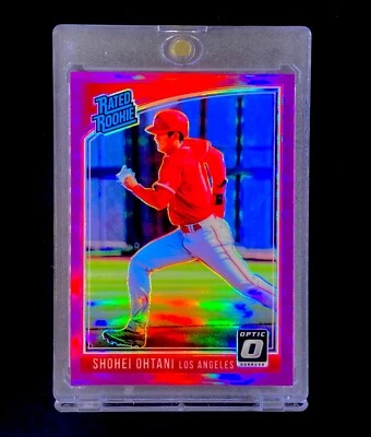 SHOHEI OHTANI REFRATOR NOVATO HOLO ROXO CROMADO PRIZM Não Automático 2018 - DODGERS - Imagem 1 de 4