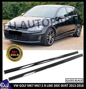 PARA VW GOLF MK7 MK7.5 R-LINE 2013-2018 GTI GTD ESTILO FALDA LATERAL EXTENSIÓN BRILLO - Imagen 1 de 17
