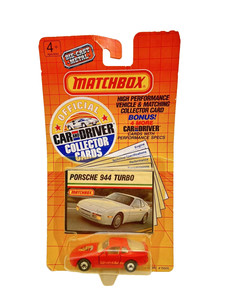 Matchbox 1989 Car and Driver Collector Cards Porsche 944 Turbo 15600