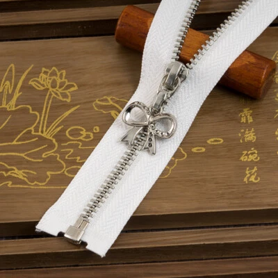 1PC 3# Metal Zipper Open End Copper Teeth Zip Bow zipper Head for Sewing DIY - Image 1 of 4