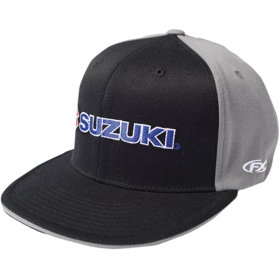 Sombrero Factory Effex Team Suzuki Flat Bill Flexfit (negro/gris) L/XL Foto 1 de 1