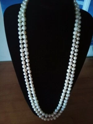 Perle di fiume Collana donna doppio filo cm.80  - Immagine 1 di 4