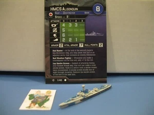 =Axis Allies War at Sea SURFACE ACTION HMCS Algonquin 1/40 with card= - Picture 1 of 1