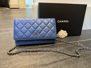 Chanel Wallet on Chain Quilted Lambskin Blue - Picture 1 of 10