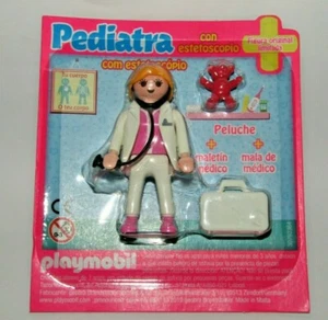 Playmobil Kinderarzt Arzt Kinderärztin Frau mit Stethoskop & Teddy - Karton 3 - Bild 1 von 2