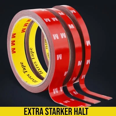 DOPPELSEITIGES KLEBEBAND UNIVERSAL STARK BAND KLEBE 3M Doppelseitiges Klebeband Extra Stark Montageband Montageklebeband Universal