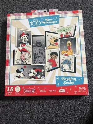 Disney  100 Holiday Retro Reimagined  15 Days of Socks Size 9-2.5 New - Image 1 of 4