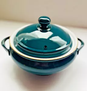 DENBY Vegetable Tureen Casserole Serving Dish & Lid- Greenwich Collection Green - Picture 1 of 9