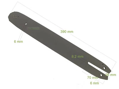 PERFEKTGARTEN 35cm 14" Schwert für Oleo-Mac 240 931 932 Kettensäge Motorsäge 1,3mm 3/8" 50 TG