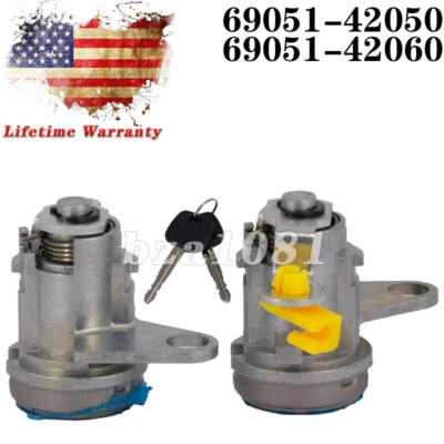 A Pair of Door Lock Cylinder w/ Key For 1996 1997 1998 1999 2000 Toyota RAV4 New Foto 1 de 4