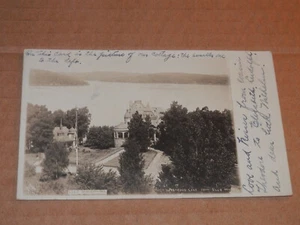 LAKE HOPATCONG NJ - 1907 REAL PHOTO POSTCARD - GRAND VIEW - GORGEOUS BUILDING - Picture 1 of 2