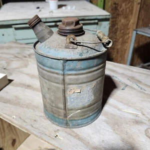 Lata embudo galvanizada vintage de un galón - Imagen 1 de 7