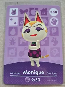 Monique - 058 - Tarjeta Amiibo Animal Crossing - Imagen 1 de 1