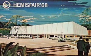 Hemisfair '68 San Antonio TX 1968 US Ausstellung Pavillon Souvenir Vintage Postkarte - Bild 1 von 2