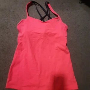 Lorna Jane Work Out Cross Back Top Size S built in bra exc condition - Picture 1 of 5