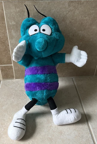 Charlotte Hornets NBA Plush Teal & Purple Vintage 1994 "Hugo the Hornet" Mascot Cover