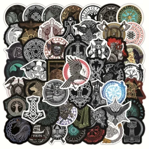 ⭐ 50 Stück Mini Norse / Wikinger / Viking / Mystic Magic Stickerbomb - Aufkleber - Picture 1 of 6
