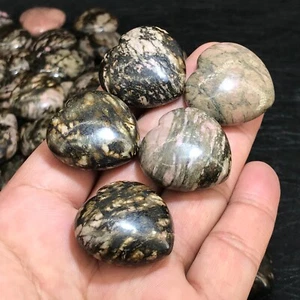 Colgante de cristal de cuarzo corazón amoroso jaspe rodonita natural Reiki 1" 5 piezas  - Imagen 1 de 12