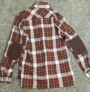 Wrangler ATG Functional Shirt Men's S Flannel Button Up Tartan Plaid Elbow *NEW* - Picture 1 of 3