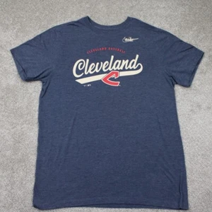 Nike Cleveland Guardians Shirt Mens Large Blue Cooperstown Collection S/S MLB - Picture 1 of 13