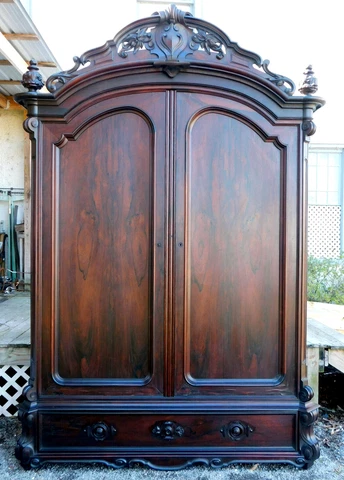 Phenomenal Rosewood Empire/Victorian Wardrobe Armoire circa 1850 Cover