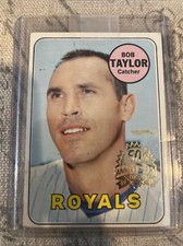 2018 Topps Heritage Buyback 1969 Original 50th Anniversary Stamp Bob Taylor