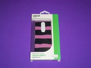 Custodia telefono gel di design Alcatel onice rosa senza fili rosa cricket - Foto 1 di 2