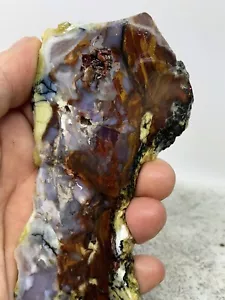Diaspro/agata mucca viola grado A+. Lastra grezza lapidaria vecchio stock McDermitt Oregon - Foto 1 di 10