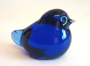 Tyko Glas blauer Vogel schwedisch Reijmyre Alexesson Figur 2,75 signiert - Bild 1 von 4