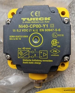 TURCK NI40-CP80-Y1-H1141 NAMUR INDUCTIVE PROX PROXIMITY SENSOR ATEX, LOT OF 2 - Picture 1 of 2