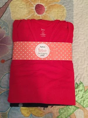 NUEVO CONJUNTO PARA DORMIR SALÓN SIN MANGAS Y LEGGING FLIRTITUDE PARA MUJER TALLA L ROJO Y NEGRO RET $38 Foto 1 de 2