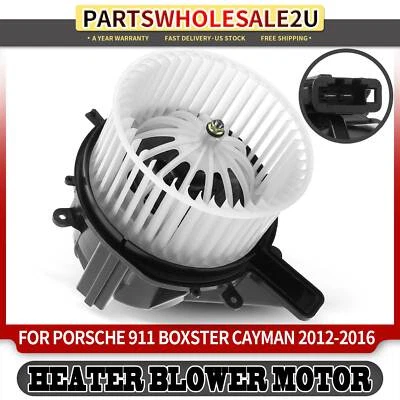 Motor soplador calentador HVAC con jaula de ventilador para Porsche 911 Boxster Cayman 718 Spyder Foto 1 de 4