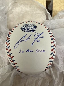Christian Yelich Autographed 2024 All Star Baseball OMLB Signed “3x All Star” - Picture 1 of 1