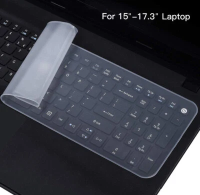 Soft Silicone Clear Keyboard Protector Keypad Skin for Tablet Notebook Macbook - Image 1 of 4