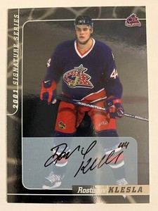 2000-01 BAP Be A Player Signature Series Autograph Rostislav Klesla Auto #247